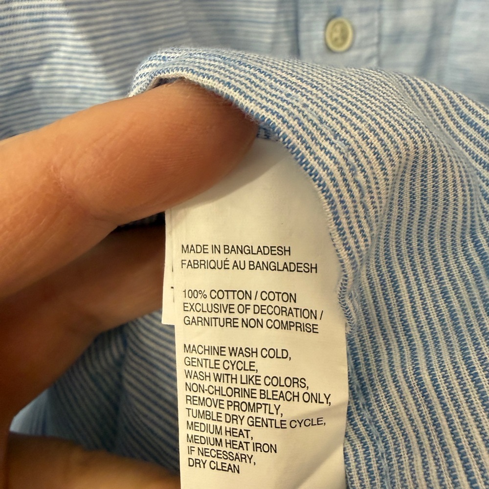 Izod Saltwater Men’s 2XLT Light Blue Short-Sleeve Button-Up Shirt - Picture 6 of 6